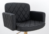 FOTEL HR802N CZARNY ZŁOTA PODSTAWA