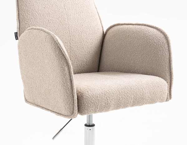 FOTEL HR280N LATTE BARANEK CHROMOWANA PODSTAWA