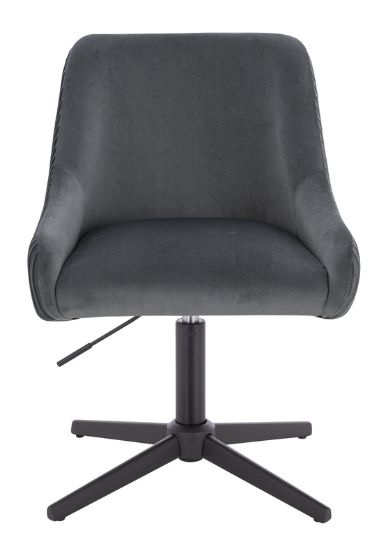 FOTEL HR920CROSS GRAFITOWY WELUR CZARNA PODSTAWA