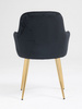 FOTEL HR2022  CZARNY WELUR