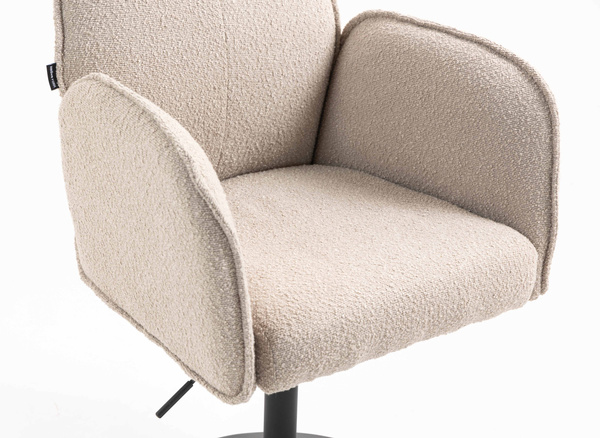 FOTEL HR280N LATTE BARANEK CZARNA PODSTAWA
