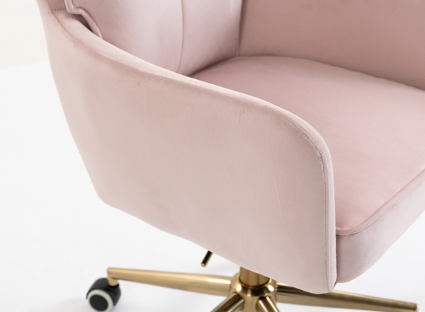 HOKER HR250K PUDROWY RÓŻ WELUR  ZŁOTA PODSTAWA