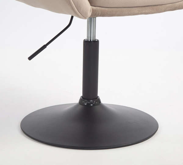 FOTEL HR2055N LATTE WELUR CZARNA PODSTAWA