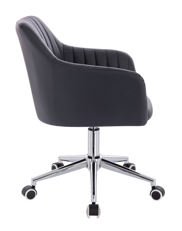 FOTEL HR190K CZARNY CHROMOWANA PODSTAWA