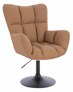 HOKER HR650N KARMELOWY EKOSKÓRA PREMIUM SOFT CZARNA PODSTAWA