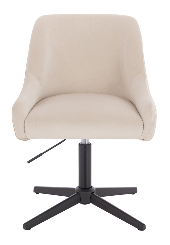 FOTEL HR920CROSS KREMOWY WELUR CZARNA PODSTAWA