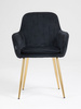 FOTEL HR2022  CZARNY WELUR