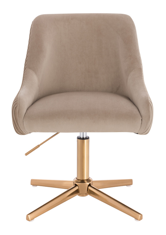 FOTEL HR920CROSS LATTE WELUR ZŁOTA PODSTAWA