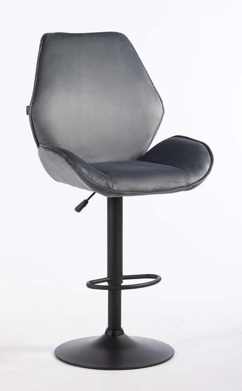 FOTEL HR350W GRAFITOWY WELUR CZARNA PODSTAWA
