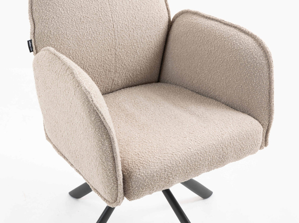 FOTEL HR280 LATTE BARANEK CZARNY PAJĄK 
