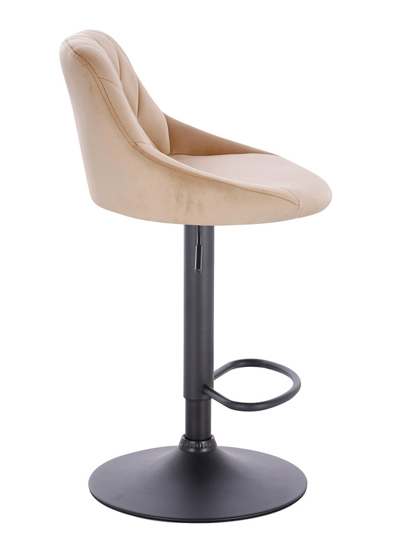 FOTEL HR1054W LATTE WELUR CZARNA PODSTAWA