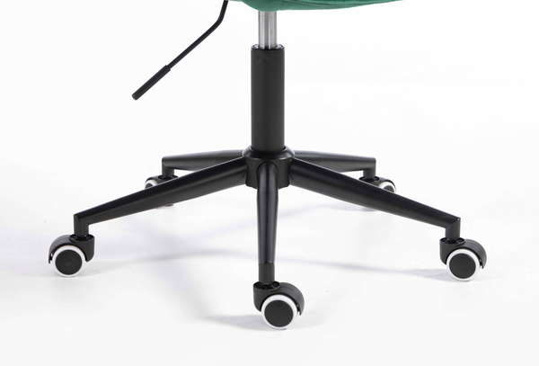 FOTEL HR350K BUTELKOWA ZIELEŃ WELUR CZARNA PODSTAWA