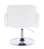 FOTEL HC802N BIAŁY CHROMOWANA PODSTAWA