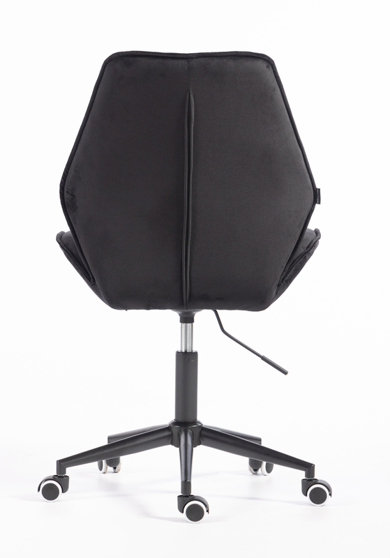 FOTEL HR350K CZARNY WELUR CZARNA PODSTAWA