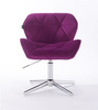 FOTEL HR111CROSS FUKSJA WELUR