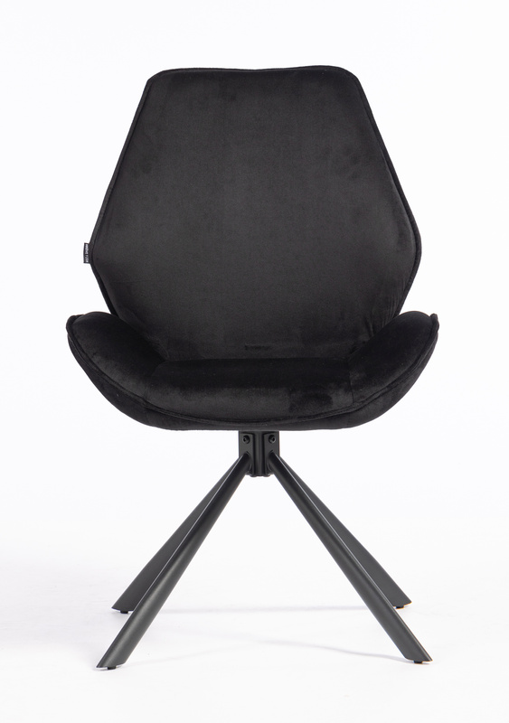 FOTEL HR350 PAJĄK CZARNY WELUR CZARNA PODSTAWA