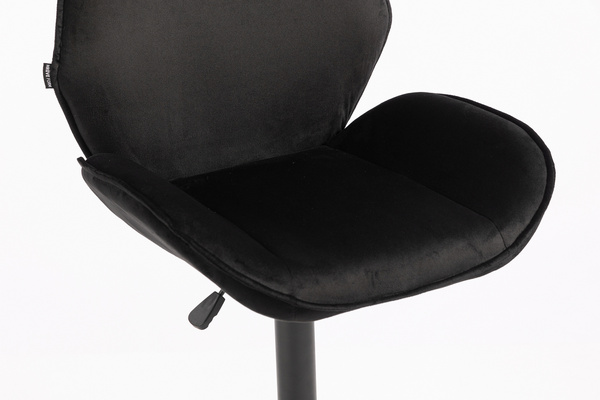 FOTEL HR350KW CZARNY WELUR CZARNA PODSTAWA