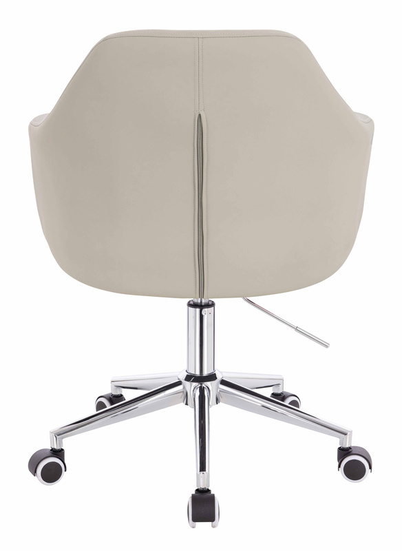 HOKER HR831K ECRU EKOSKÓRA PREMIUM SOFT CHROMOWANA PODSTAWA