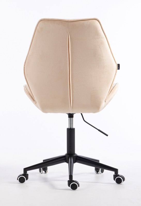 FOTEL HR350K KREMOWY WELUR CZARNA PODSTAWA