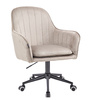 FOTEL HR2022K LATTE WELUR CZARNA PODSTAWA