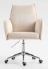 FOTEL HR280K KREMOWY WELUR CHROMOWANA PODSTAWA