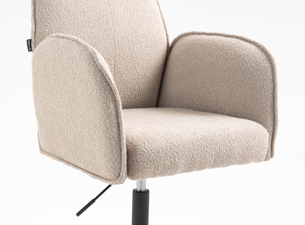 FOTEL HR280N LATTE BARANEK CZARNA PODSTAWA
