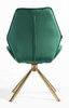 FOTEL HR350 PAJĄK BUTELKOWA ZIELEŃ WELUR ZŁOTA PODSTAWA