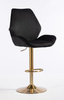 FOTEL HR350W CZARNY WELUR ZŁOTA PODSTAWA