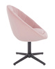 FOTEL HR8516CROSS PUDROWY RÓŻ WELUR CZARNA PODSTAWA
