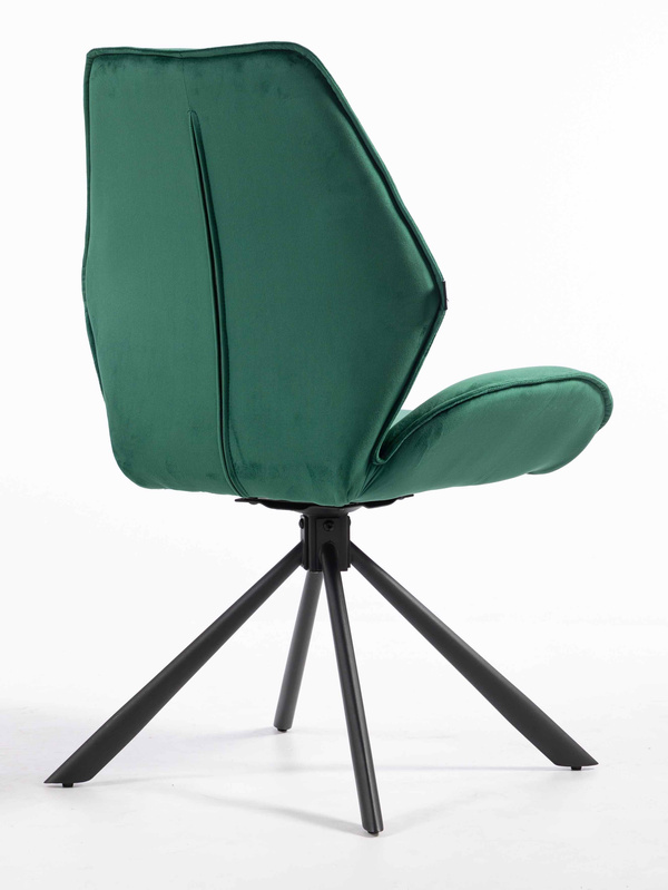 FOTEL HR350 PAJĄK BUTELKOWA ZIELEŃ WELUR CZARNA PODSTAWA