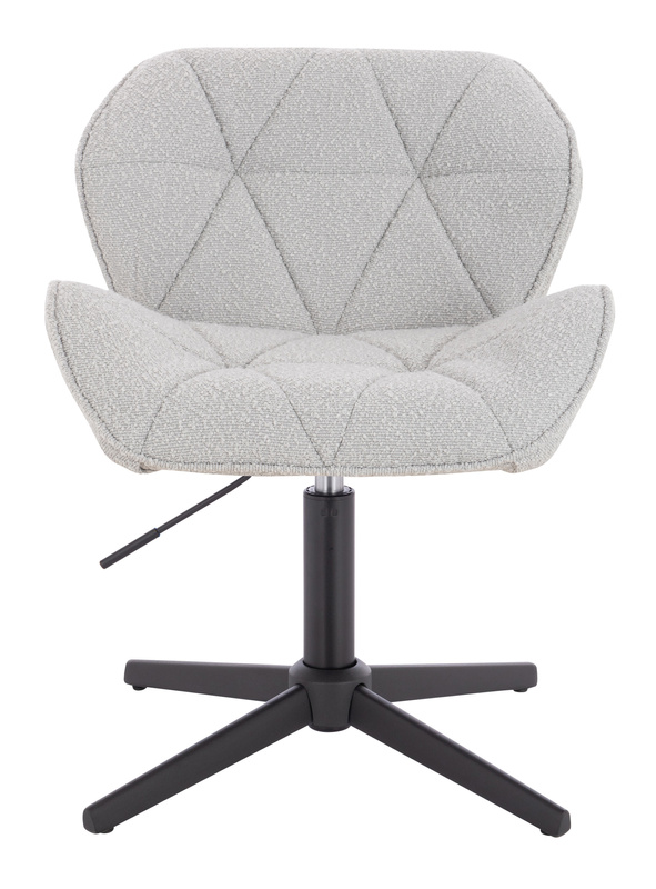 FOTEL HR111CROSS SZARY BARANEK CZARNA PODSTAWA
