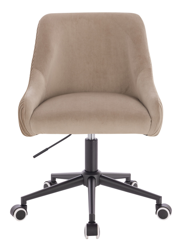 FOTEL HR920K LATTE WELUR CZARNA PODSTAWA