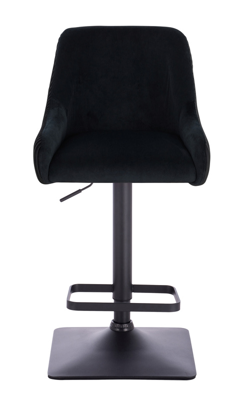 FOTEL HR920KW CZARNY WELUR CZARNA PODSTAWA