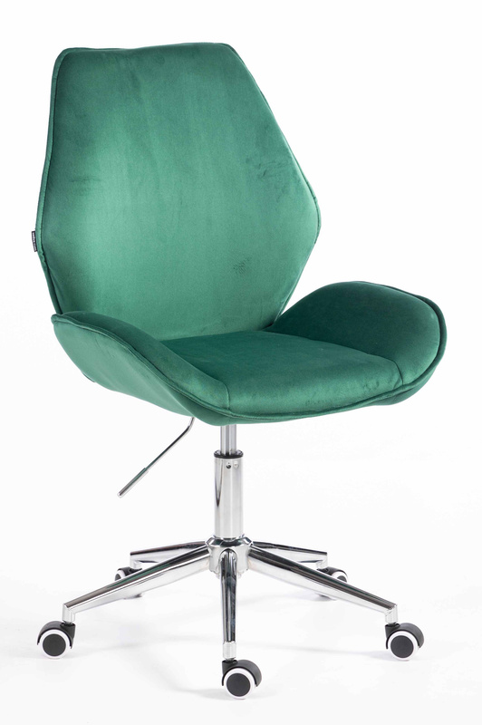 FOTEL HR350K BUTELKOWA ZIELEŃ WELUR CHROMOWANA PODSTAWA