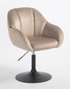 FOTEL HR2055N LATTE WELUR CZARNA PODSTAWA