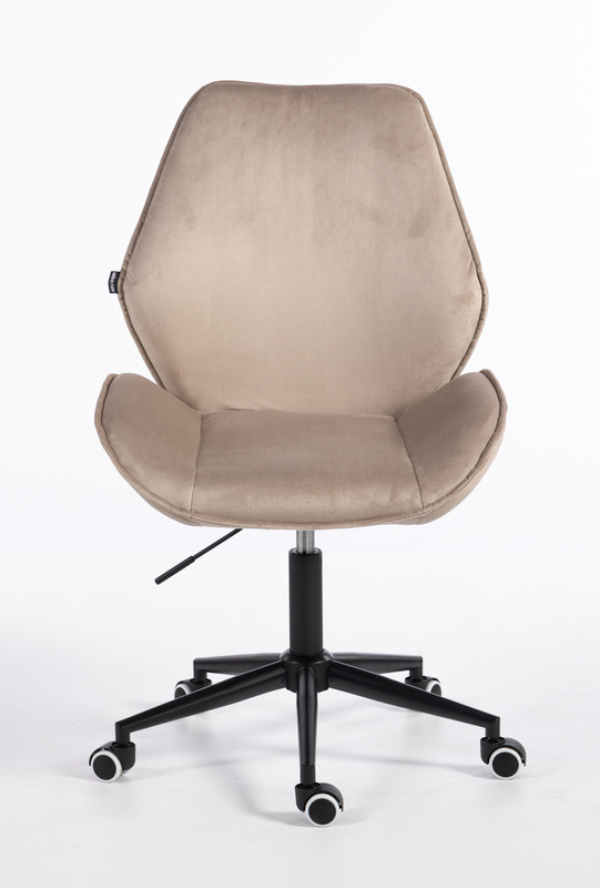 FOTEL HR350K LATTE WELUR CZARNA PODSTAWA