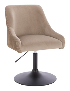 FOTEL HR920N LATTE WELUR CZARNA PODSTAWA