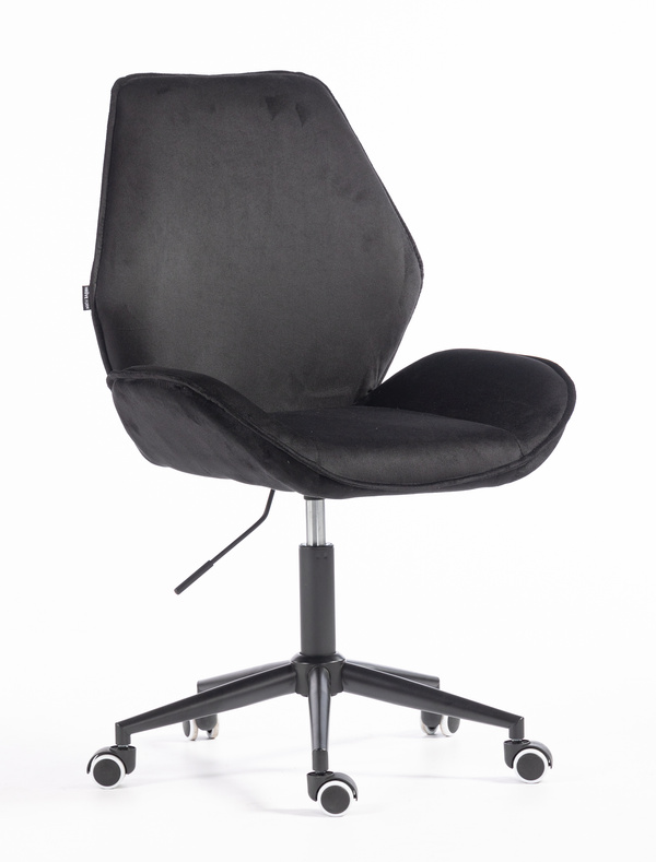 FOTEL HR350K CZARNY WELUR CZARNA PODSTAWA