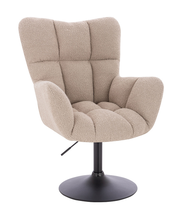 FOTEL HR650N LATTE BARANEK CZARNA PODSTAWA