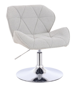 FOTEL HR111N SZARY BARANEK CHROMOWANA PODSTAWA