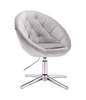 FOTEL HR8516CROSS STALOWY WELUR