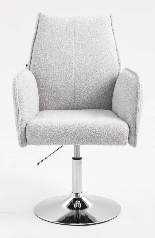 FOTEL HR280N SZARY BARANEK CHROMOWANA PODSTAWA