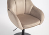 FOTEL HR2055N LATTE WELUR CZARNA PODSTAWA