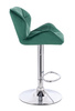 FOTEL HR111W BUTELKOWA ZIELEŃ WELUR CHROMOWANA PODSTAWA