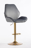 FOTEL HR350W GRAFITOWY WELUR ZŁOTA PODSTAWA