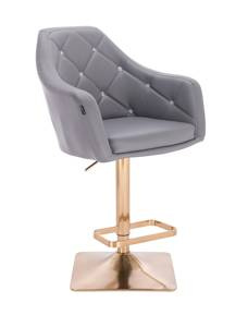 FOTEL HR830KW SZARY ZŁOTA PODSTAWA