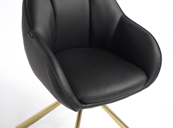 FOTEL HR2055 CZARNY ZŁOTY PAJĄK