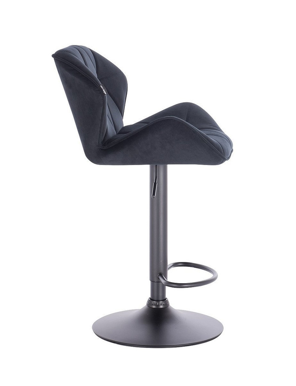 FOTEL HR111W CZARNY WELUR CZARNY MAT