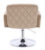 FOTEL HR802N LATTE WELUR CHROMOWANA PODSTAWA