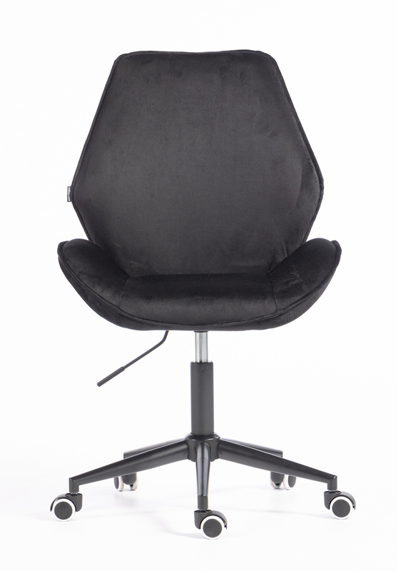 FOTEL HR350K CZARNY WELUR CZARNA PODSTAWA